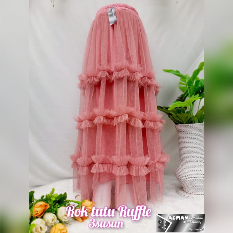 ROK TUTU ANAK RUFFLE 3 SUSUN/BAWAHAN ANAK PEREMPUAN