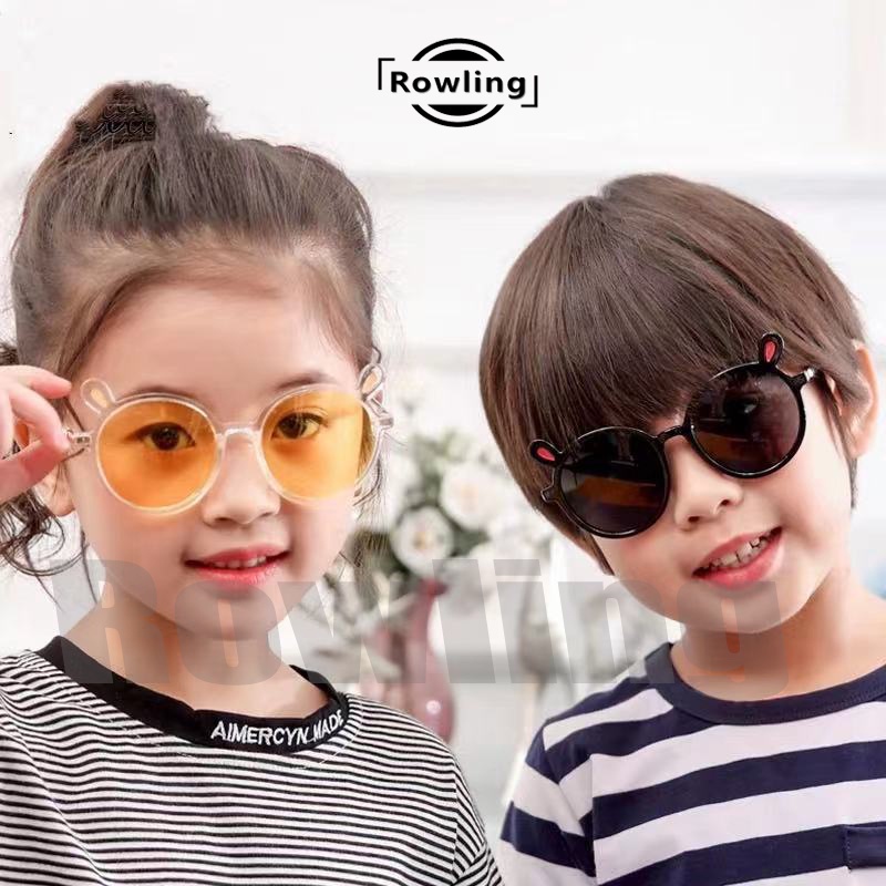 (Rowling)Kacamata Anak New Trend/Fashion Anak Terbaru Telinga Kelinci Transparant Anti Blue Light Kacamata Hitam  High Quality Import Kacamata Fashion