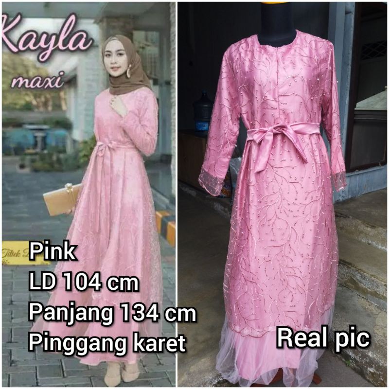 Gamis Brukat Mutiara Gamis Tille Gamis Pesta Baju Muslim Gamis Brokat