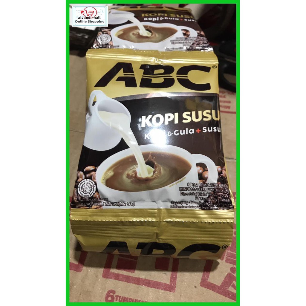 

57Ryr66- Kopi Abc Susu 1 Renceng / 10 Sachet / Sashet / Pcs T7Tfhty-