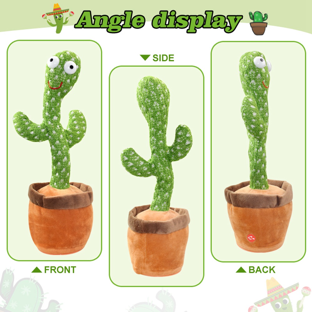 Dancing Cactus Toys Boneka Kaktus Joget Boneka Kaktus Goyang Mainan Kaktus Goyang Mainan Boneka Kaktus  Boneka Cactus