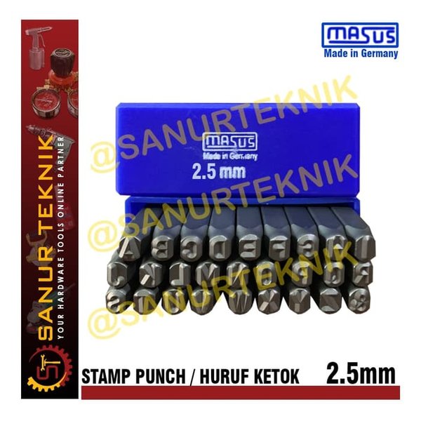 

Huruf Ketok atau Ketok Huruf atau Stamp Punch MASUS 2.5mm atau 2.5 mm atau 2.5 mm