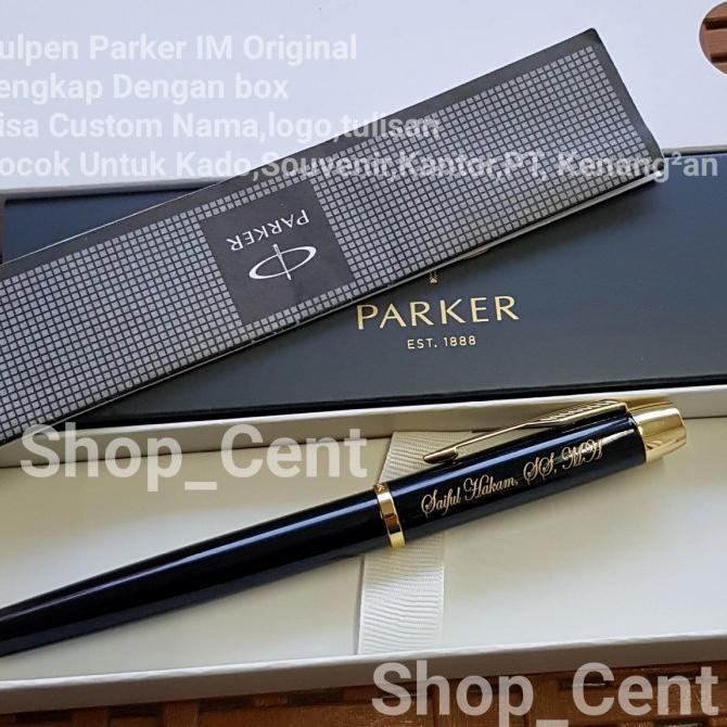 

Pulpen Parker IM Roller Ball Black klip gold Original bisa ukir nama ---Terbaru---