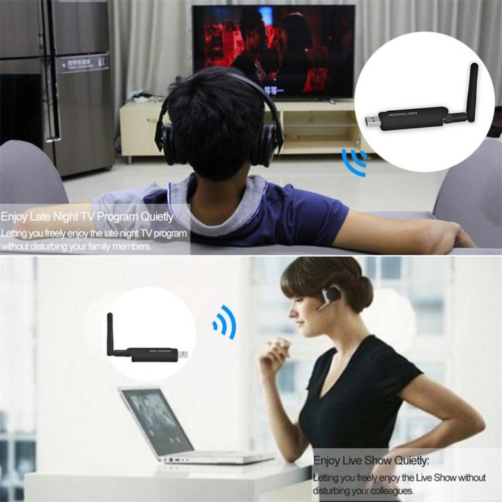 B5 Wireless Audio Transmitter Bluetooth Launcher 3.5mm Stereo Music Adapter with External Antenna