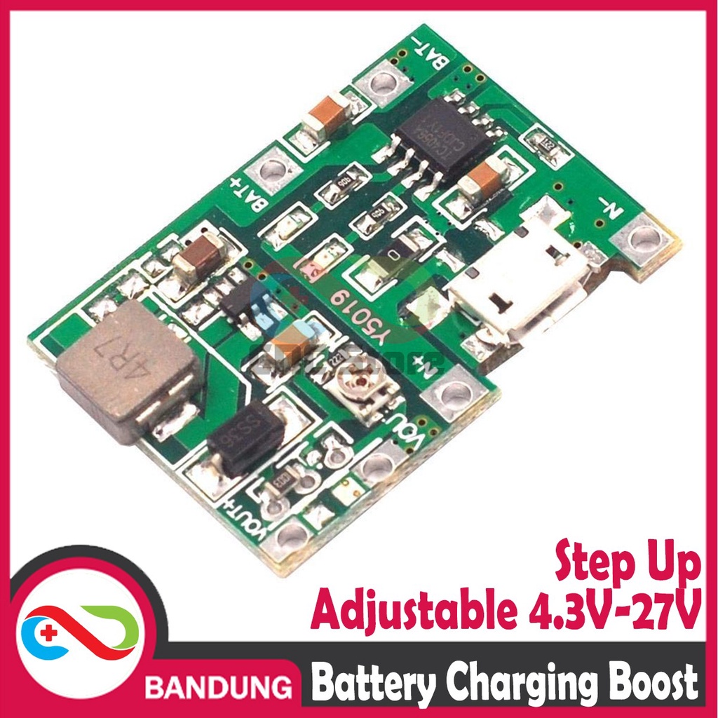 BATTERY CHARGING BOOST STEP UP ADJUSTABLE MODULE 2A 3.7V 9V 18650