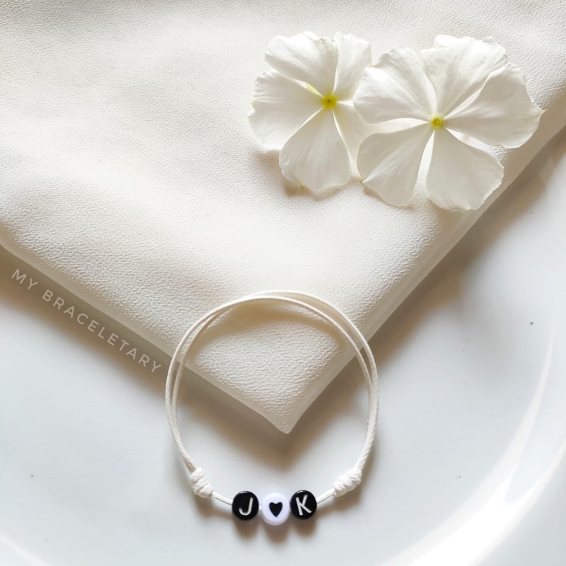 Gelang huruf/Gelang custom huruf/Gelang couple
