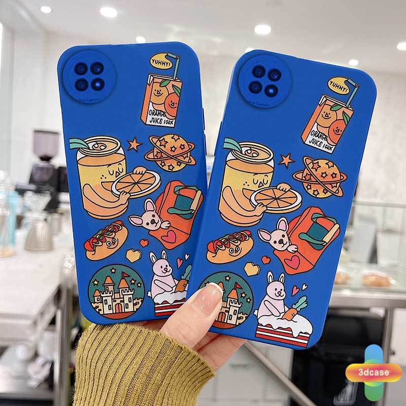 Casing Soft Case TPU Xiaomi Redmi Note 8 10S 9 10 9 10 PRO MAX 11 9S Xiaomi Redmi POCO C3 C31 X3 NFC X3 PRO Redmi 9 9C NFC 9A 9i 9T 9AT 9 PRO Power 10X POCO M2 PRO 10 Prime Motif Klein Blue Cartoon label Soft TPU Shockproof Back Cover