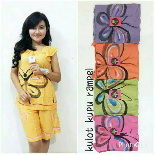 ECER - Daster Kulot Kupu . Kerah Model Karet . Bumil . Batik Pekalongan.id Fulaizah