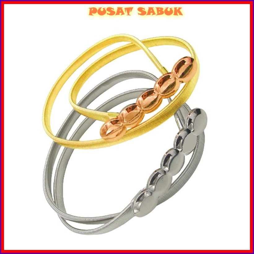 Gesper Sabuk Belt Fashion Ikat Pinggang Cewek GOLD Per Wanita Pernikahan Cantik Murah Gadis Daun Remaja Import Kecil Gasper Cantik Kekinian obi Pesta Elastis Karet Grosir Oby Jakarta Surabaya