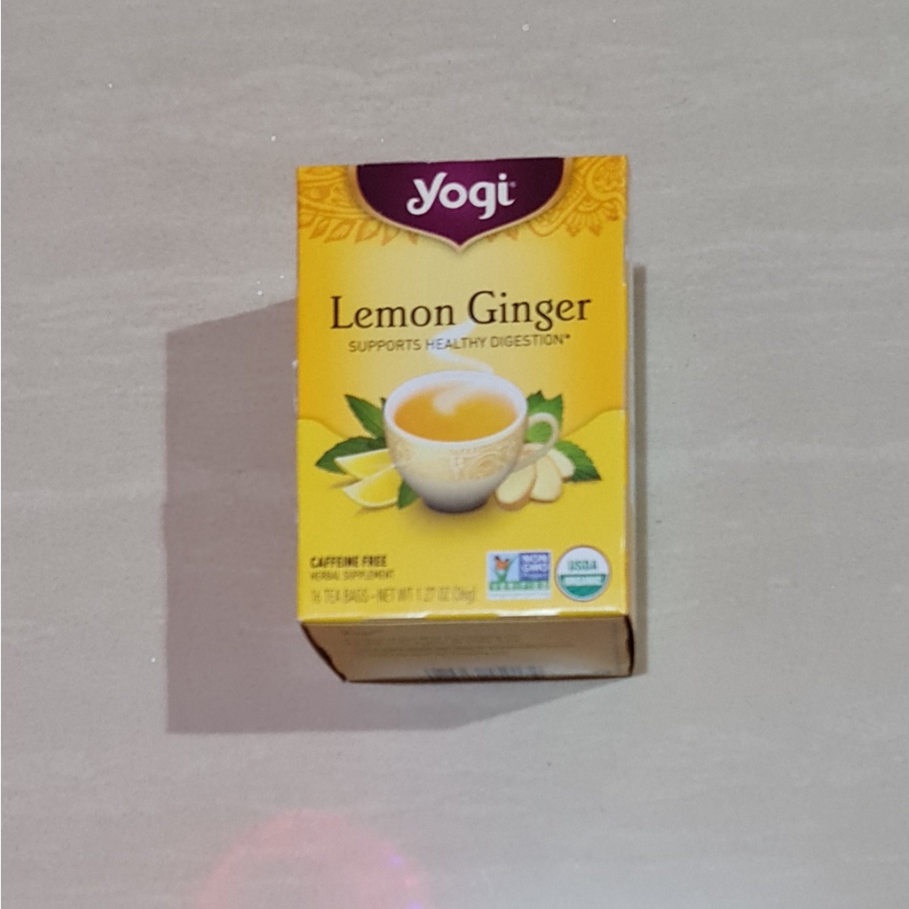 Teh Yogi Tea Lemon Ginger Support Healthy Digestion 16 x 2,25 Gram