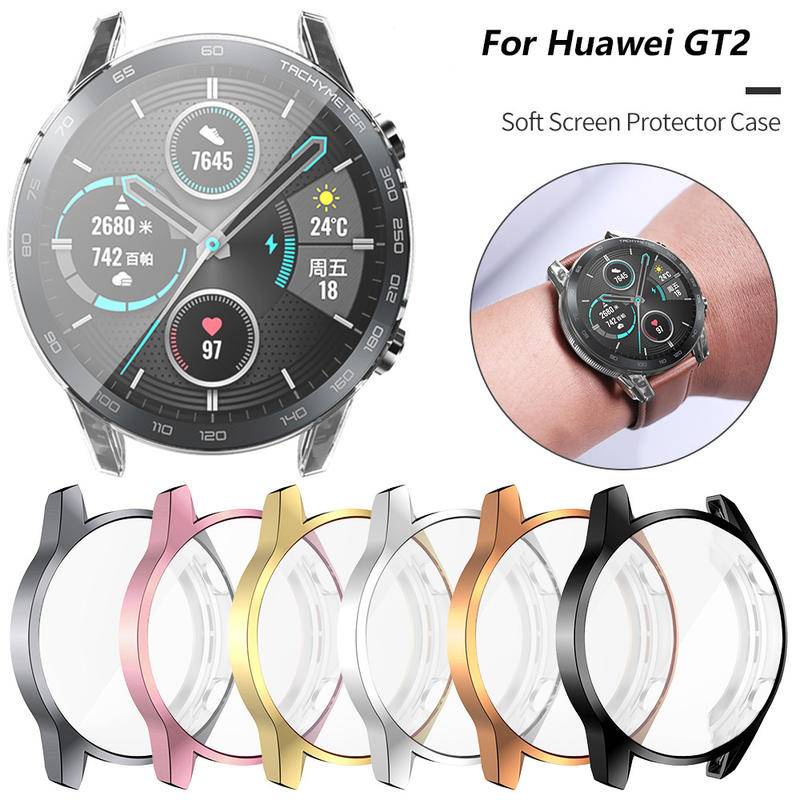 Soft Case Pelindung Layar Bahan TPU Ringan Fleksibel Untuk Huawei GT 2 3 Pro 42mm 43mm 46mm GT2e Bumper