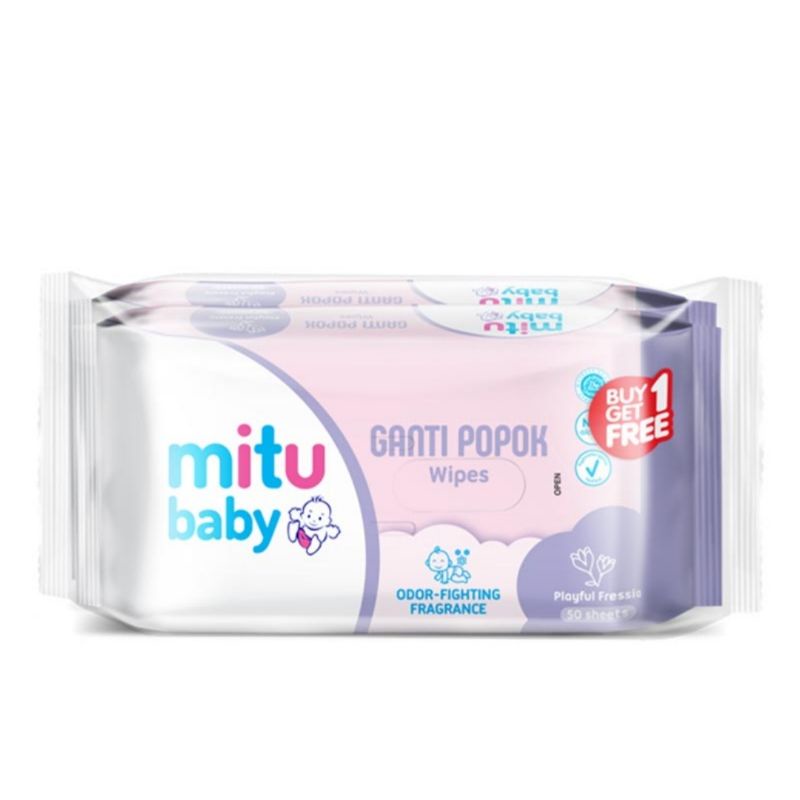 MamyPoko Mitu Paseo Wipes Tisu Basah Regular 50 Sheets (Buy 1 Get 1 FREE)