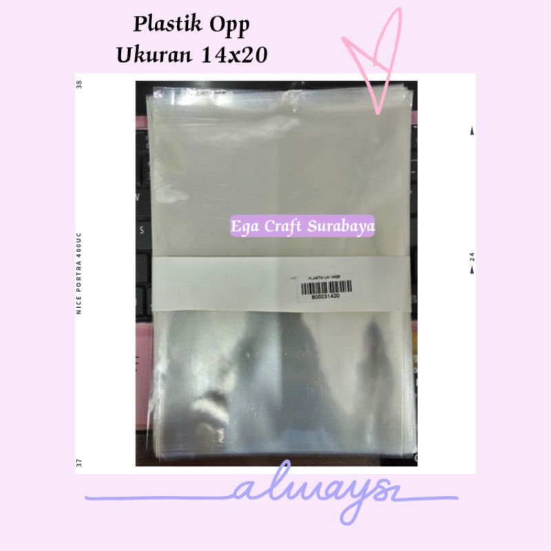 Plastik Opp Ukuran 14x20 - Plastik Opp Bening - Plastik Kemasan