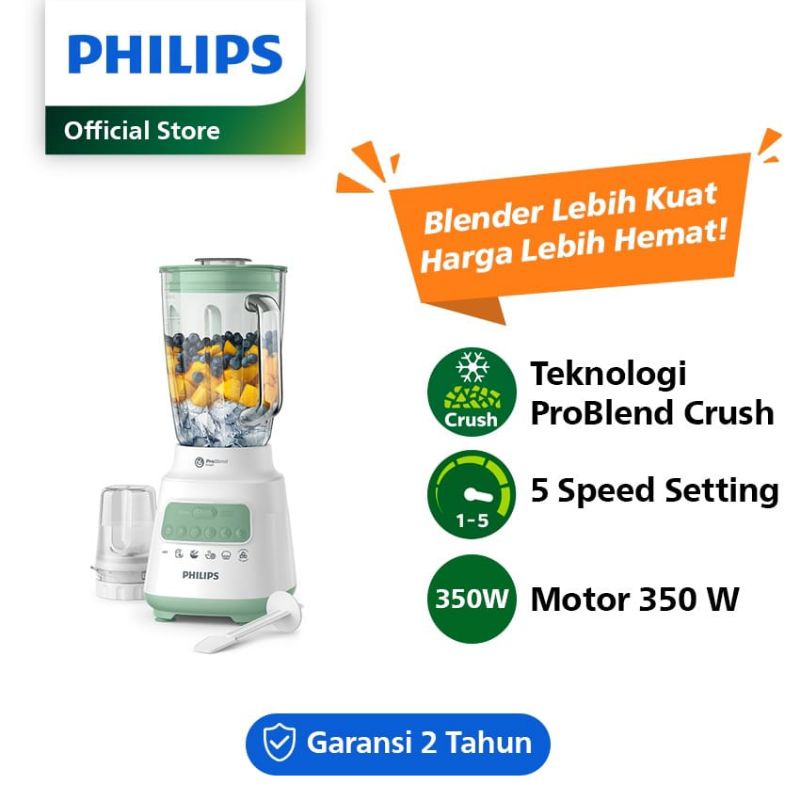 Blender  philips hr2221 plastik 2liter  hijau abu merah New,Garansi resmi + Bonus