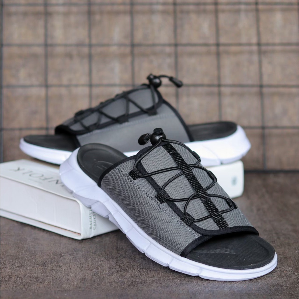 SOKA|Sendal Slide Pria Original Distro Sandal Slop Selop Cowok Simple Trendy Kekinian