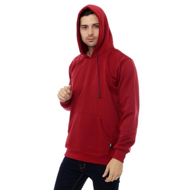 Hoodie mtbs pullover merah maroon