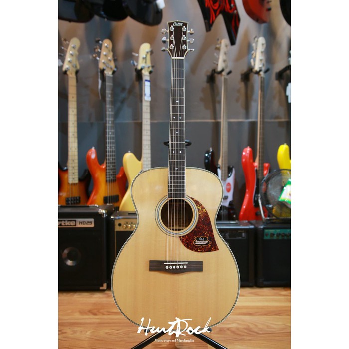 Cetta CS90OS Nat Include Hardcase Full Solid Akustik Elektrik Gitar