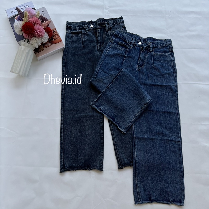 KINSLEY KULOT JEANS UNFINISHED PREMIUM By.DHEVIA ID