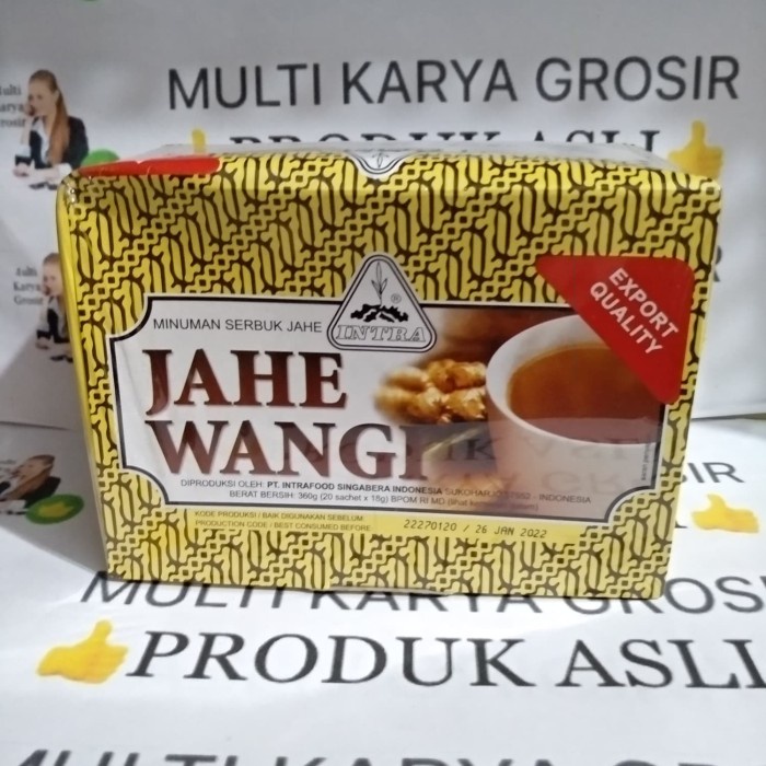 

Jahe wangi minuman serbuk jahe wangi intra isi 20 sachet (BERKUALITAS)
