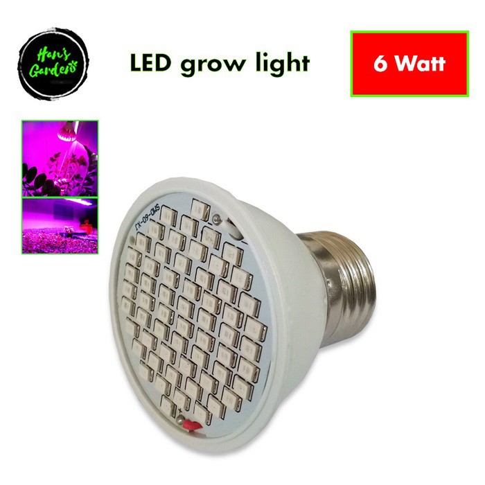 Lampu cahaya tanaman LED grow light 6 watt 220v