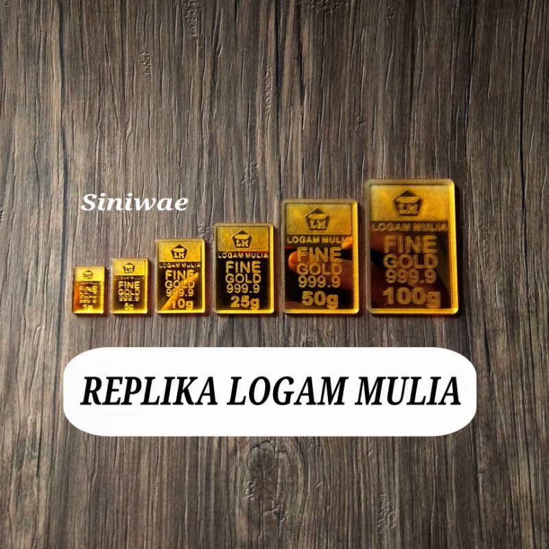 Logam Emas Antam Mulia Akrilik Gold Acrylic Mirror