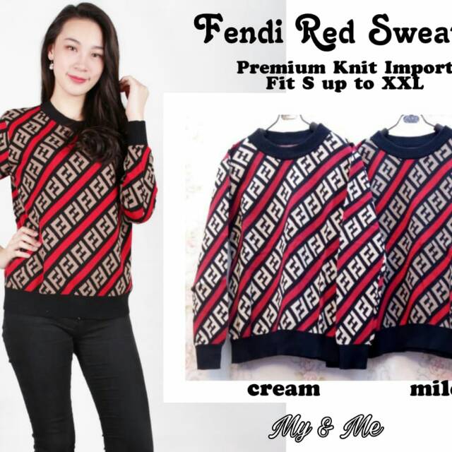 Fendi red sweater