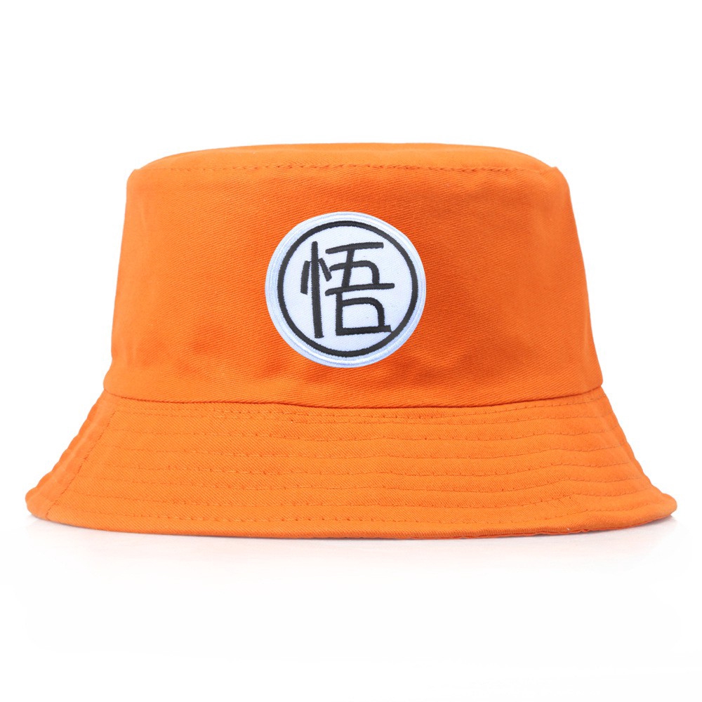 Topi bucket Motif Bordir Dragon ball Bahan Katun Untuk Pria Dan Wanita