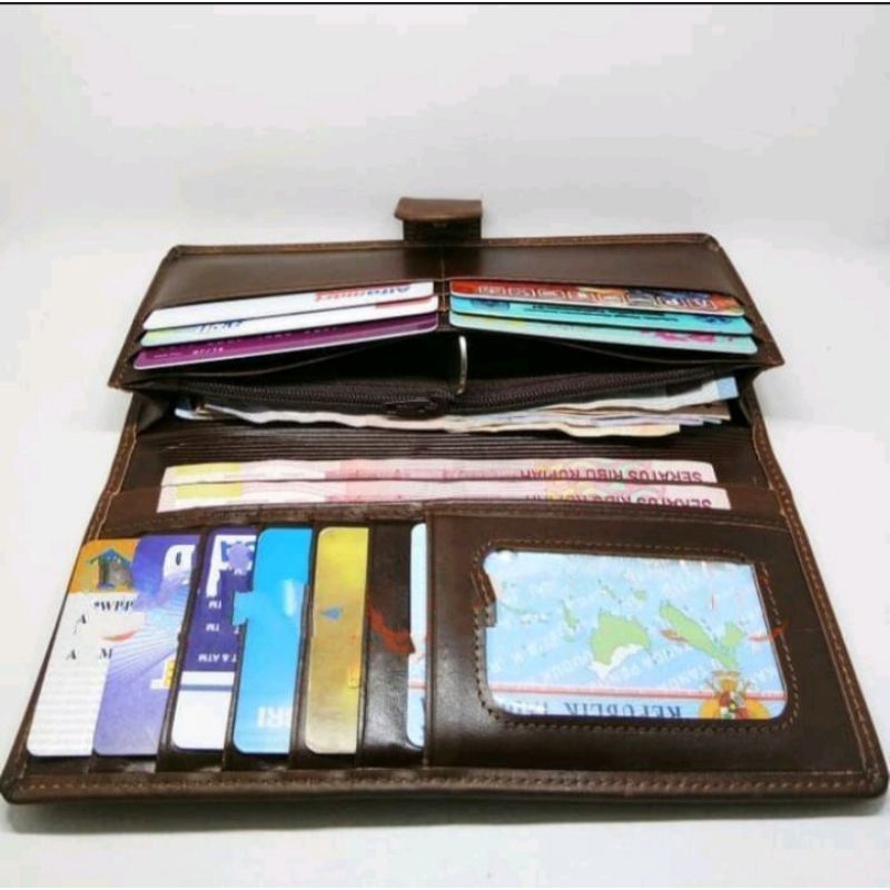 Dompet wanita Kulit Asli 100% Original Kulit asli Garut Slot Kartu Banyak