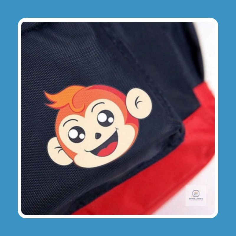 TAS RANSEL MONKEY ANAK SEKOLAH PAUD TK/SD LAKI-LAKI PEREMPUAN MOTIF LUCU KEKINIAN TAS ANAK MURAH EMOEMO