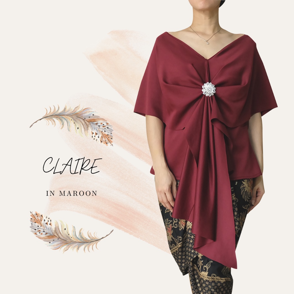 CLAIRE BLOUSE SCUBA WANITA