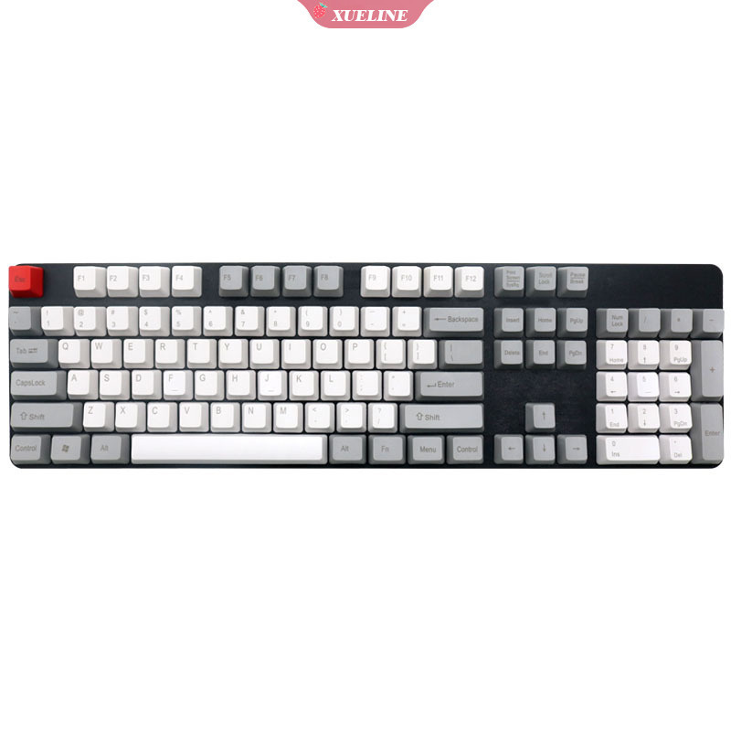 Set 104pcs Keycap Oem Pbt Monokrom Untuk Keyboard Mekanik