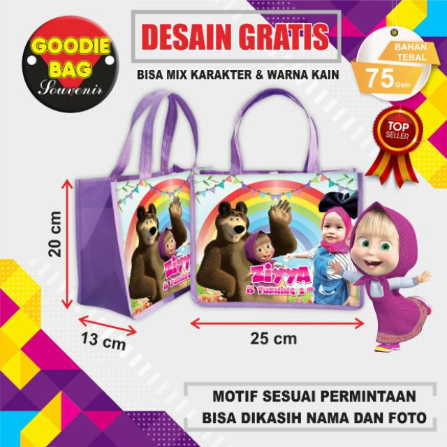 

Tas souvenir ulang tahun / Tas Ultah Anak Custom