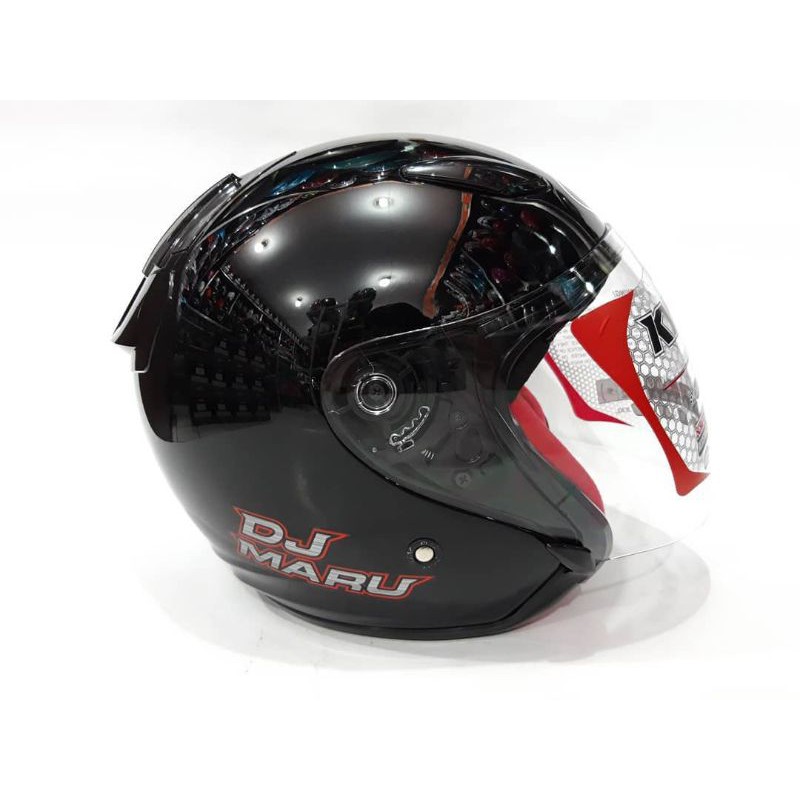 Helm kyt djmaru black metalik