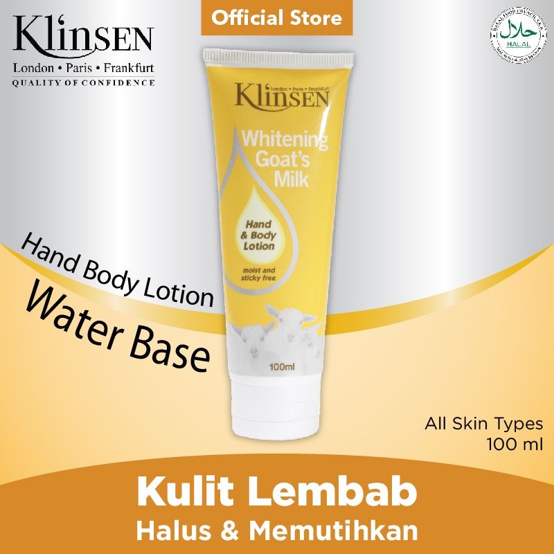 Klinsen Hand & Body Lotion Whitening Goat's Milk 100 ml