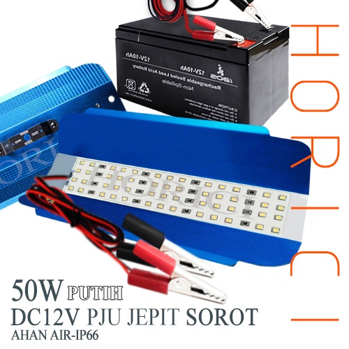 50W 12V DC/ PJU LED SUNLAMP JEPIT AKI/ SOROT OUTDOOR LAMPU JALAN