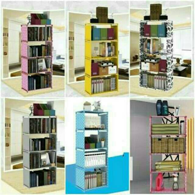  Rak  buku  portable susun rak  serbaguna book rack 