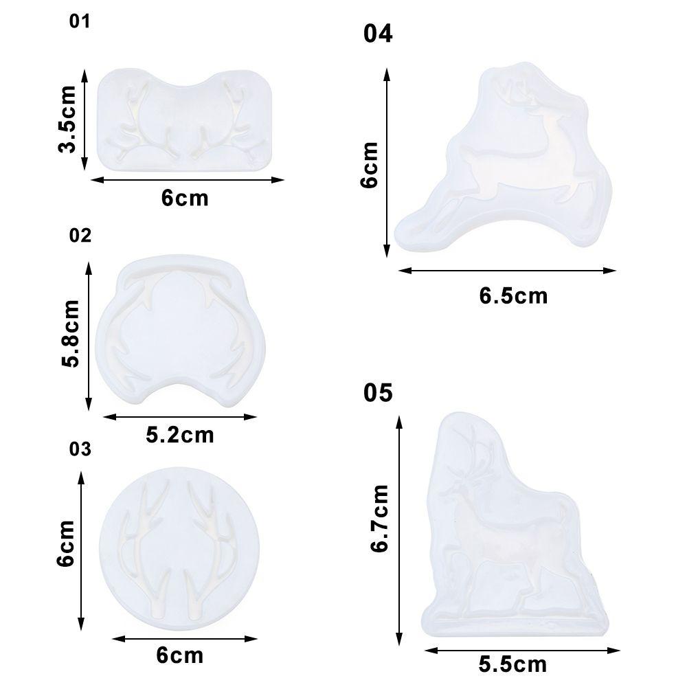 Cetakan Liontin Epoksi Bahan Silikon Bentuk Tanduk Rusa