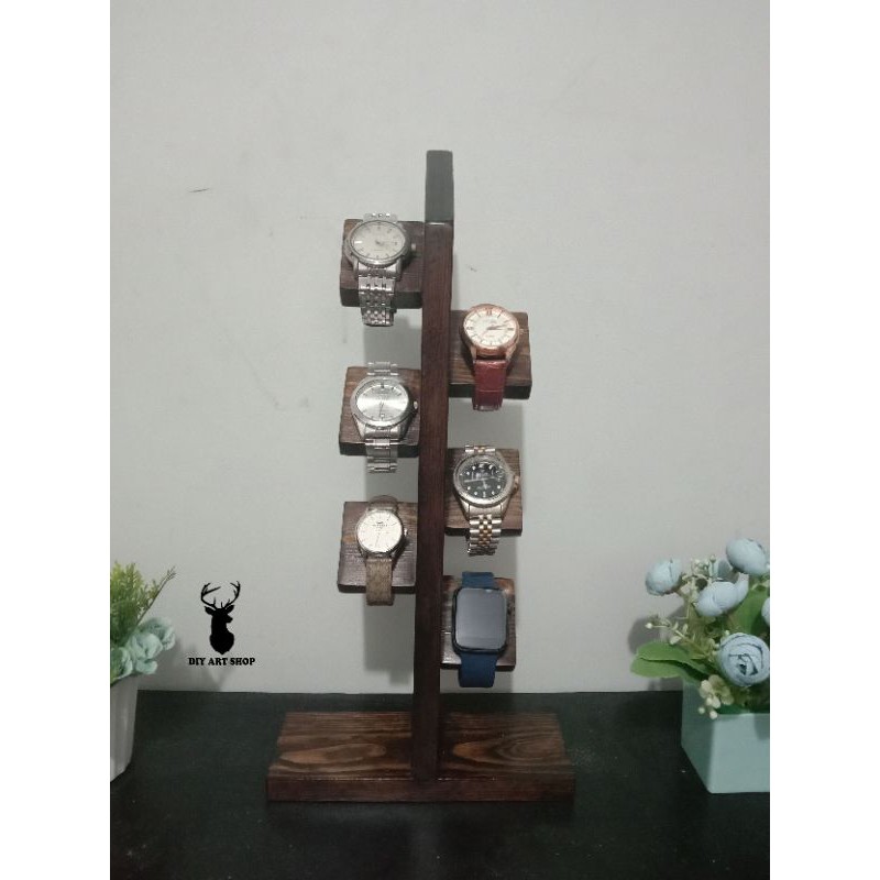 Rak Jam Tangan Kayu Standing
