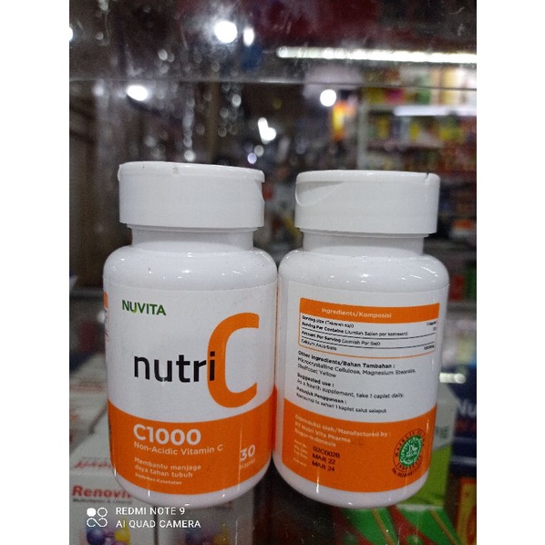 Nuvita Nutri C vitamin C1000 isi 30 kaplet