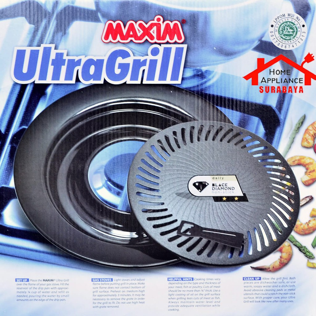 Alat Panggang / Pemanggang BBQ MAXIM ULTRA GRILL 25 CM Original Free Packing Bubble Wrap