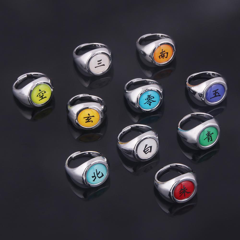 Mxbeauty Anime Cincin Wanita Fashion Akatsuki Akatsuki Itachi Sakit Orojimaru Zhu-Rings DIY Perhiasan