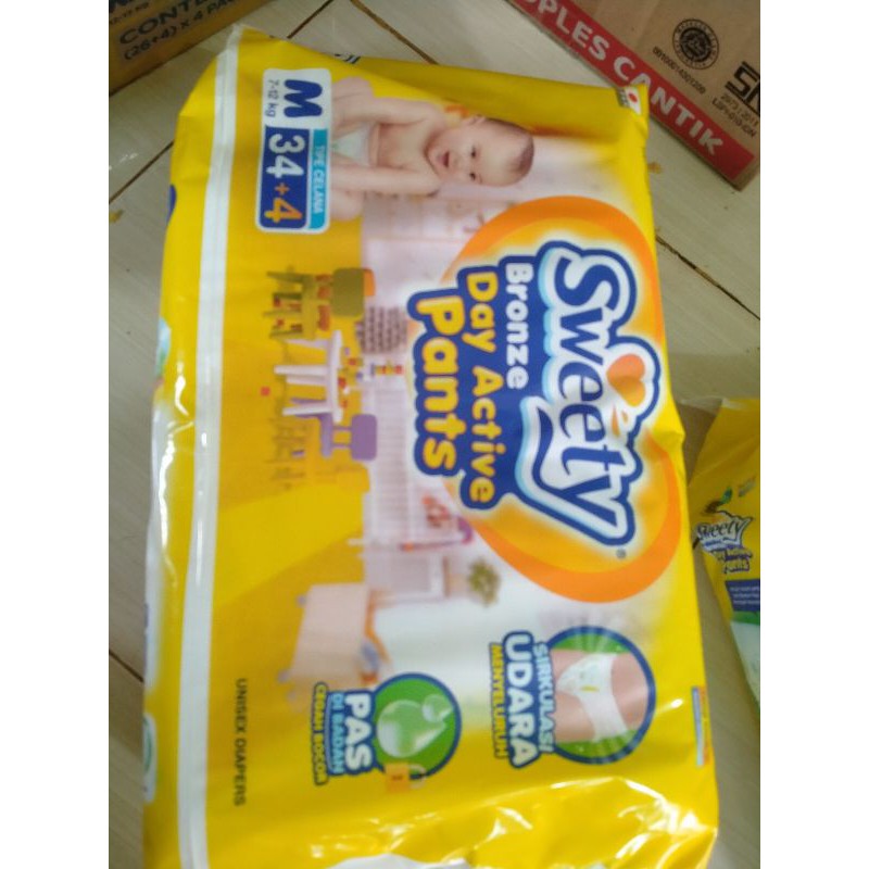 Sweety Bronze M 34+4/ Popok bayi Sweety/ Diapers Sweety M 34+4