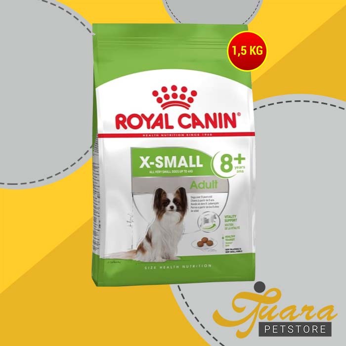 Makanan Anjing Royal Canin Xsmall Adult 8+ 1.5 Kg