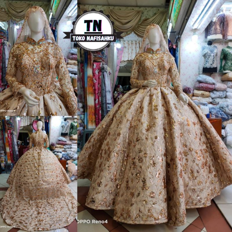 GAUN PENGANTIN BARBIE MURAH | GAUN PENGANTIN MUSLIM | BAJU PENGANTIN MODERN | WEDDING DRESS