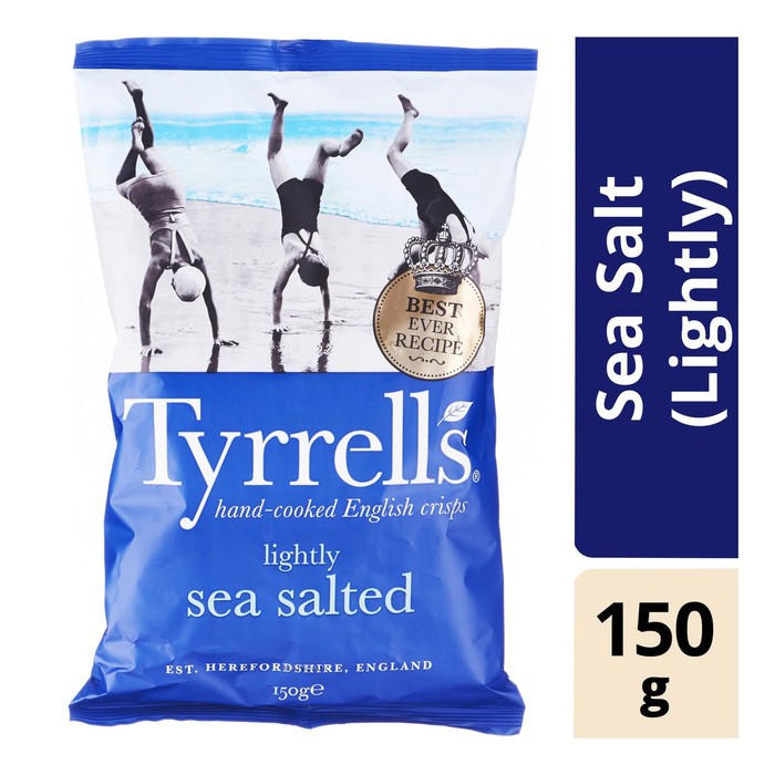 

Produk Terbaru - Tyrrells Hand Cooked Potato Chips Sea Salt (Lightly) 150G