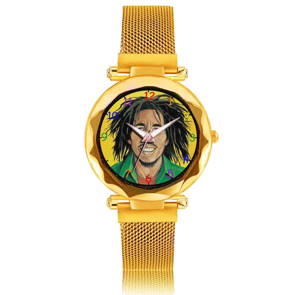 Jam Tangan Wanita Custom - BOB MARLEY Free Box &amp; Batre Cadangan