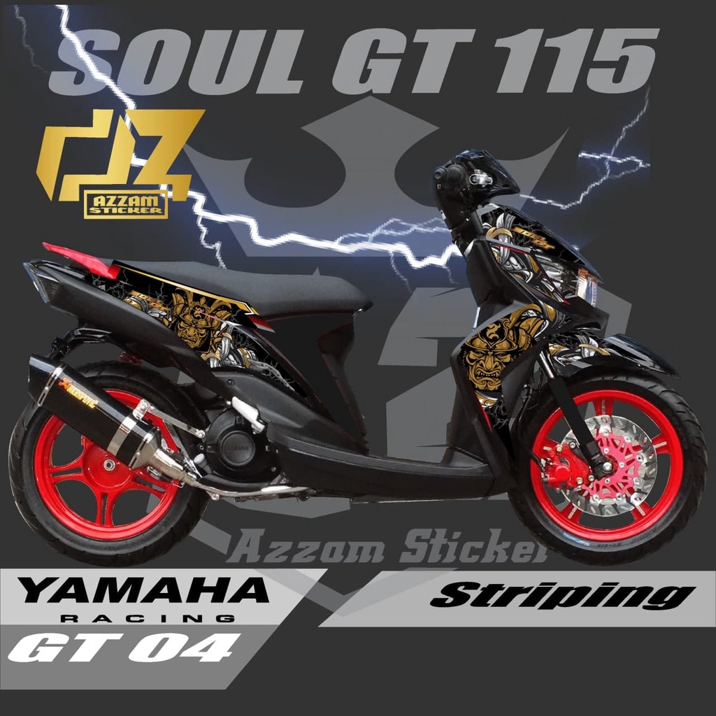 Striping MIO SOUL GT - Sticker Striping Variasi list Yamaha MIO SOUL GT AZ 04