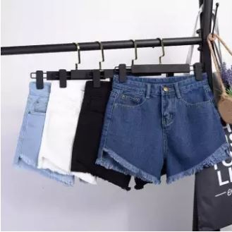 hot pants wanita Rawis Sexy Celana Gemes / Hot Pants Celana Pendek Jeans Wanita Highwaist
