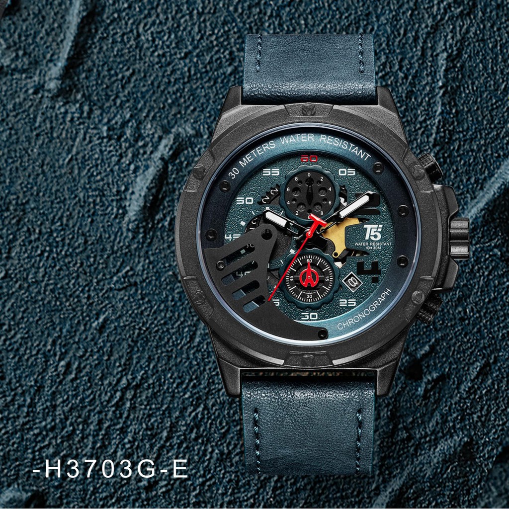 Jam tangan pria T5 sport H3703 Original Bergaransi