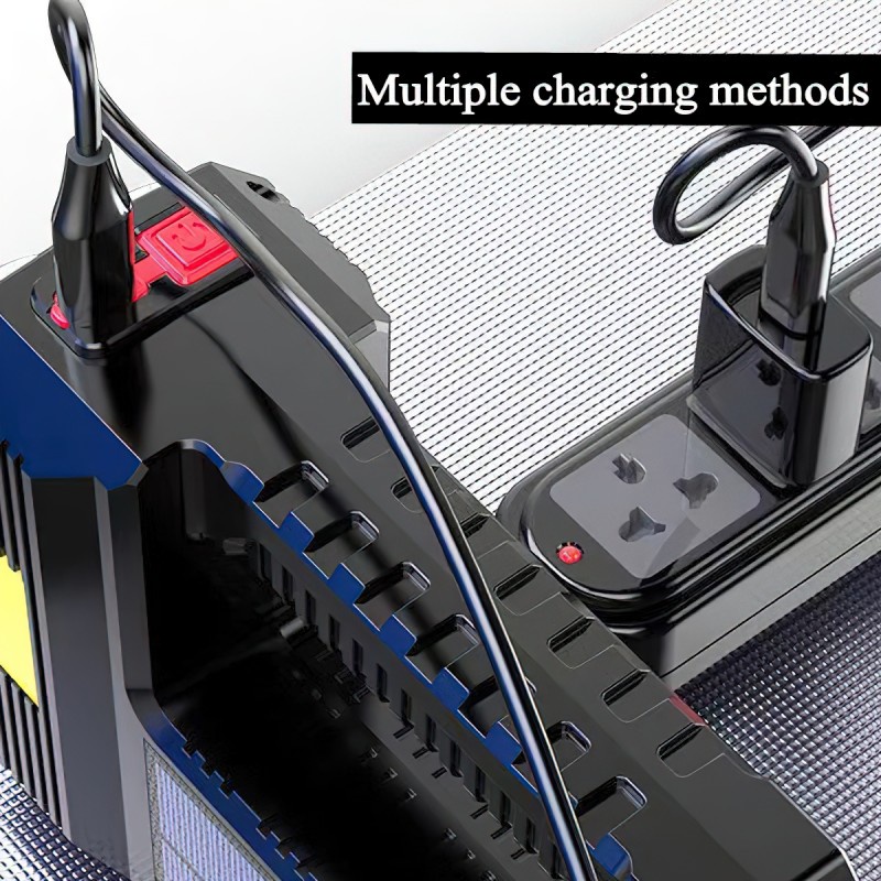 1 Set Lampu Senter 8-LED 4-Mode Lumen Anti Air Untuk Darurat / Camping / Outdoor